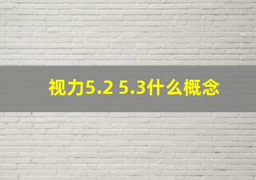 视力5.2 5.3什么概念